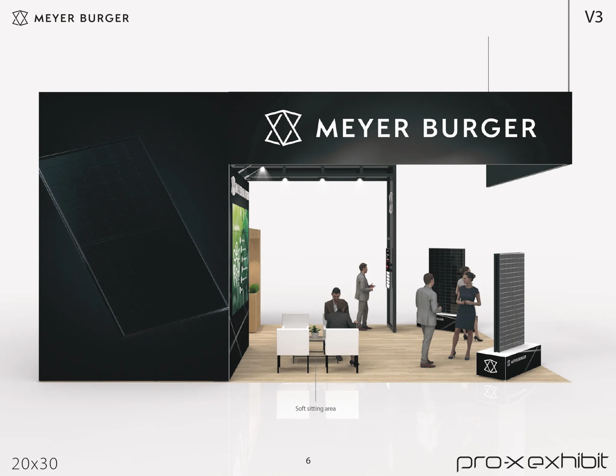 20x30 Péninsule booth design by Pro-X Exhibits
